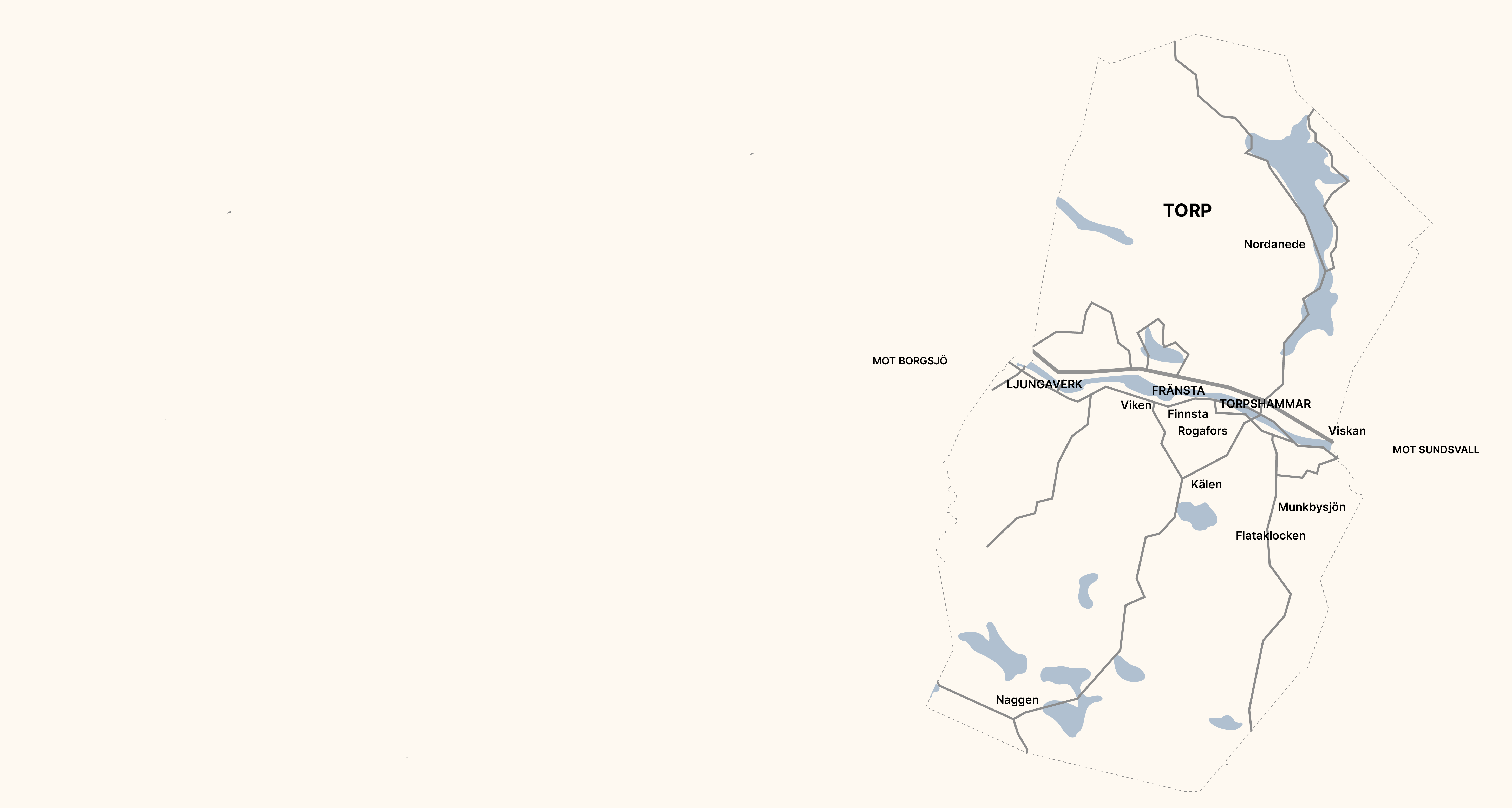 En grafisk karta över Torp socken